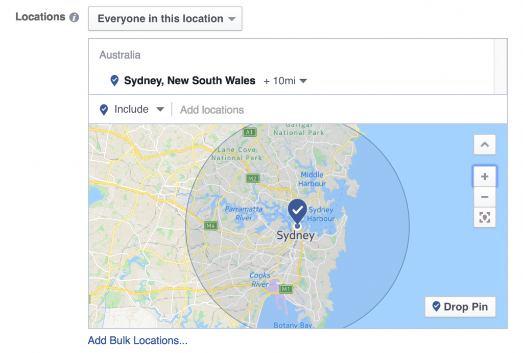 Geo-targeting Facebook Ads